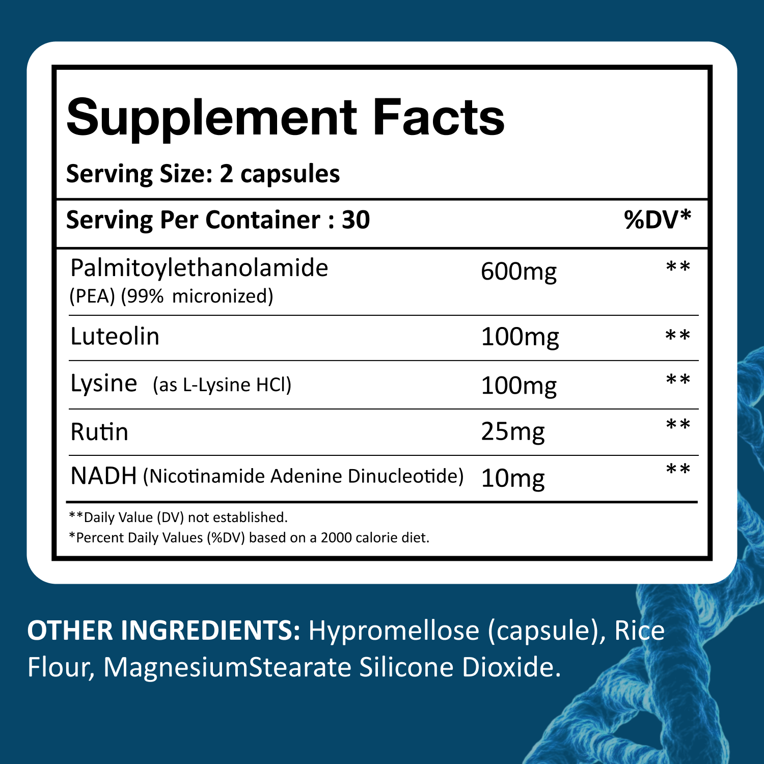 Palmitoylethanolamide (PEA) 600mg