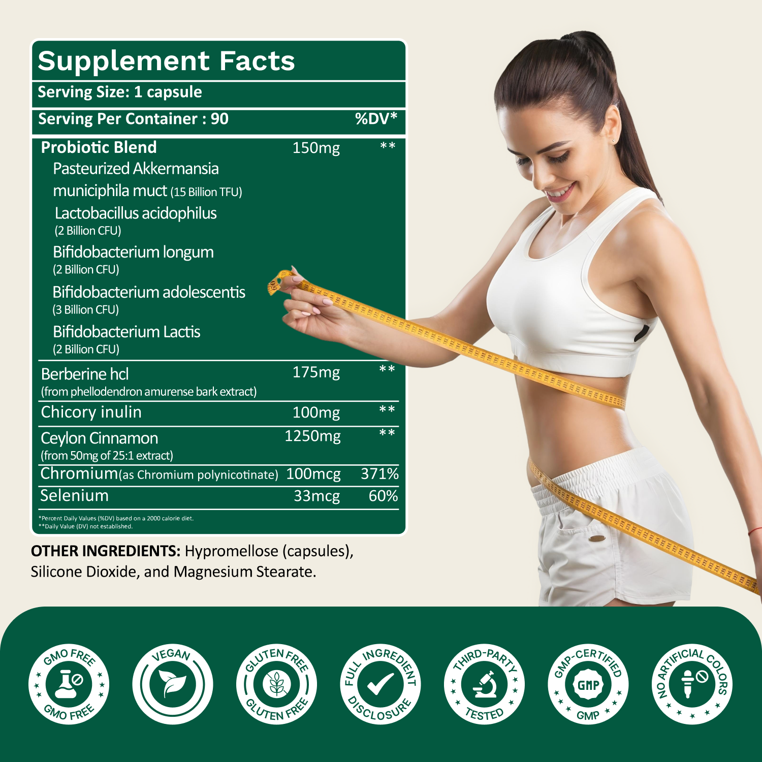 Akkermansia Muciniphila with Multi-Strain Probiotic 3-Month Supply