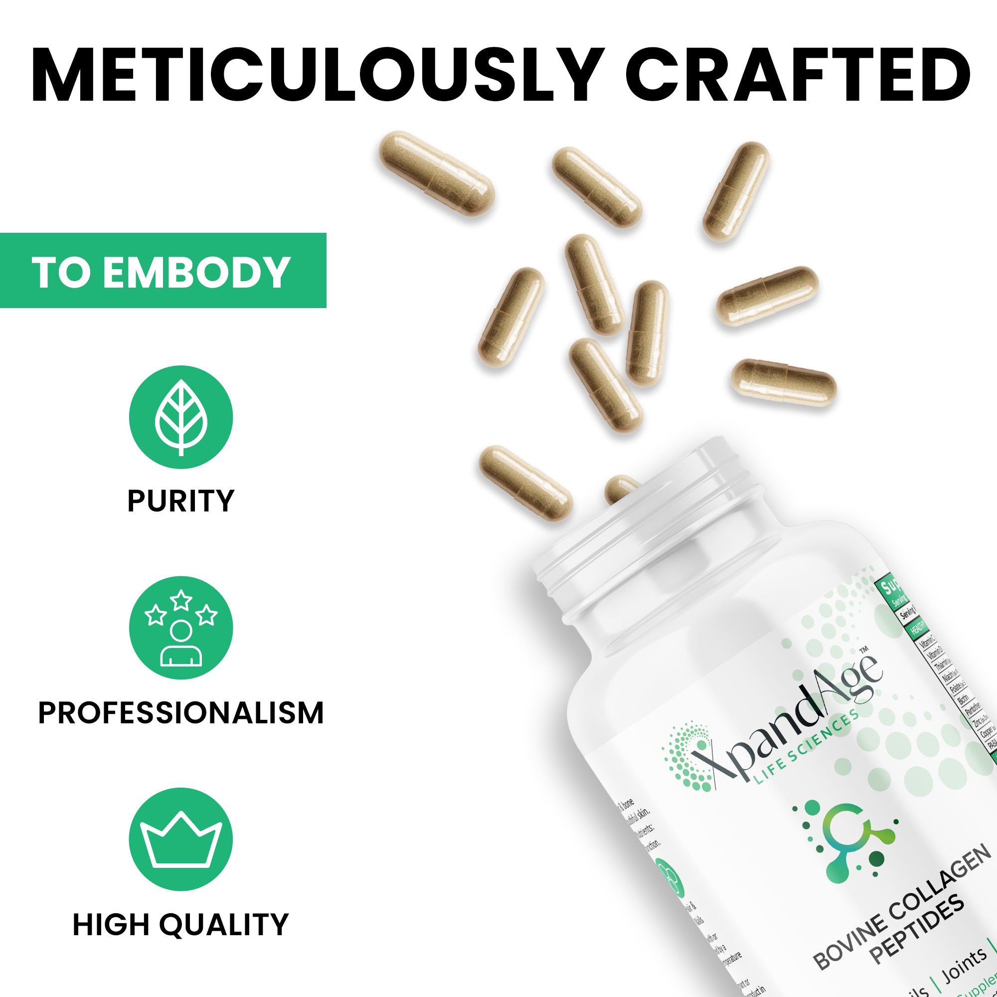 Bovine Collagen Peptide pills (90 ct)