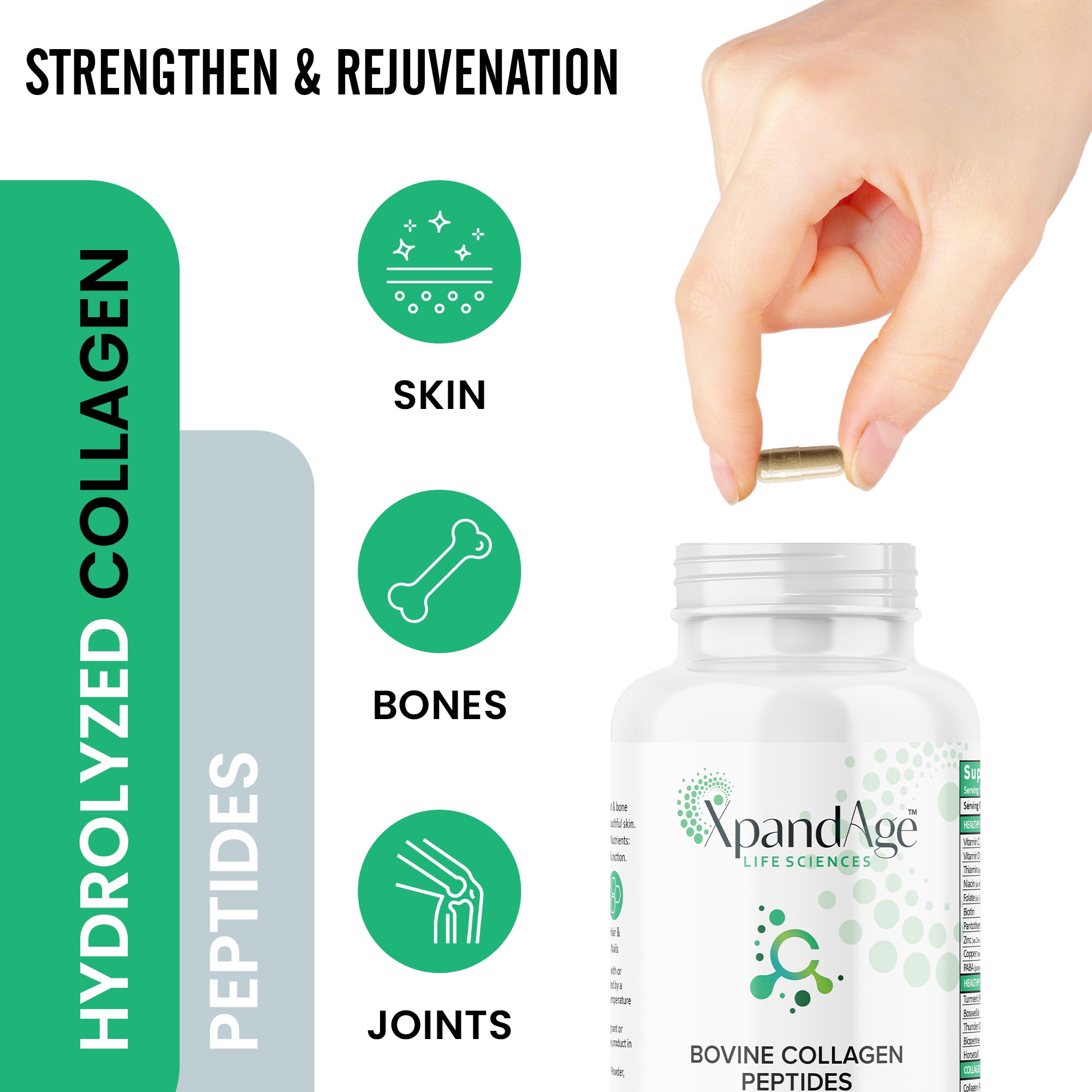 Bovine Collagen Peptide pills (90 ct)